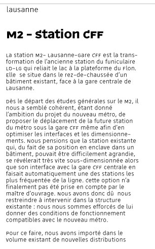 metro m2 station cff lausanne
