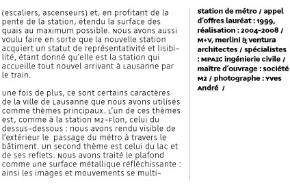 metro m2 station cff lausanne