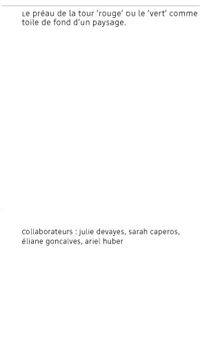 le pr�au de la tour rouge ou le vert comme toile de fond